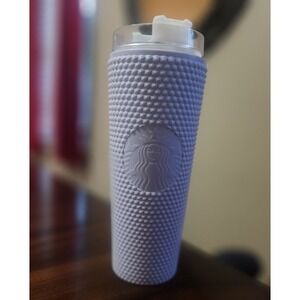 Starbucks Lavender Purple Matte Finish Studded 24 oz Tumbler Soft Touch
